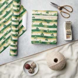 Lucky Klöver St. Patrick's Day Wrapping Papper Presentpapper