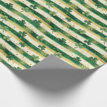 Lucky Klöver St. Patrick's Day Wrapping Papper