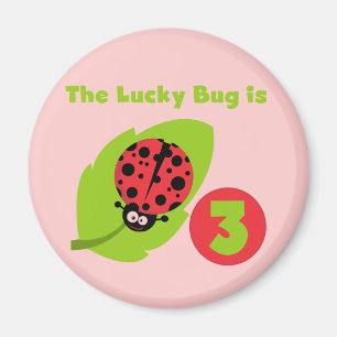 Lucky Kryp 3:e födelsedag T-skjortor och presenter Magnet