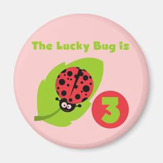Lucky Kryp 3:e födelsedag T-skjortor och presenter Magnet