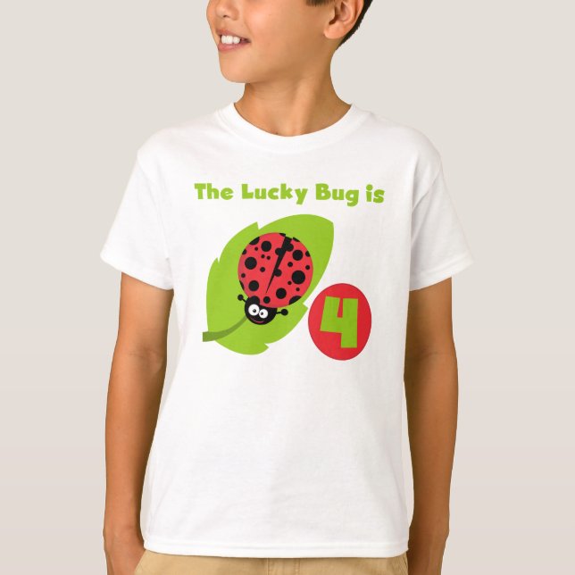 Lucky Kryp 4e födelsedagen T-shirts och presenter (Framsida)