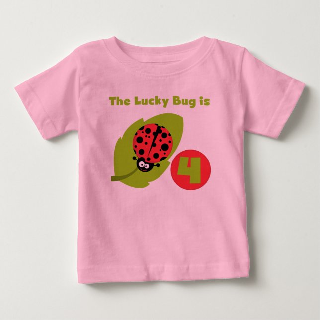 Lucky Kryp 4e födelsedagen T-shirts och presenter (Framsida)