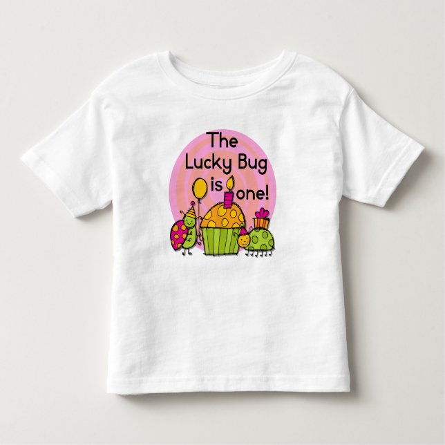 Lucky Kryp Cupkaka 1:a födelsedagen Tshirts och Gi (Framsida)