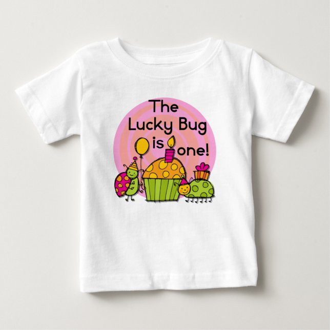 Lucky Kryp Cupkaka 1:a födelsedagen Tshirts och Gi (Framsida)