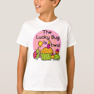 Lucky Kryp Cupkaka 2:a födelsedagen T-shirts och p