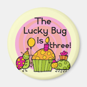 Lucky Kryp Cupkaka, 3:e födelsedagen Tshirts och G Magnet