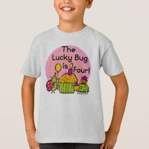 Lucky Kryp Cuptårta 4e födelsedagen T-shirts och p