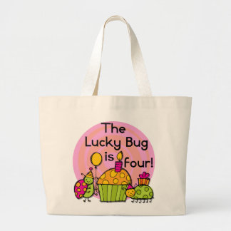 Lucky Kryp Cuptårta 4e födelsedagen T-shirts och p Jumbo Tygkasse