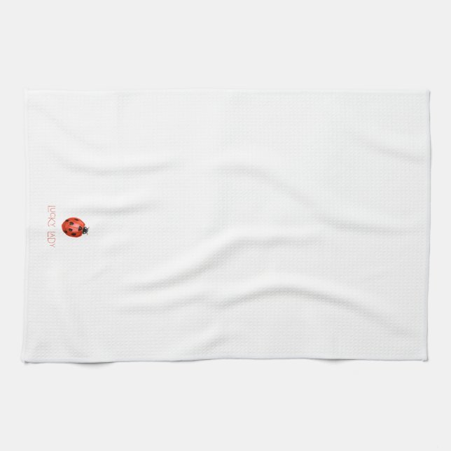 "Lucky Lady" Ladybug Kitchen Towel Kökshandduk (Horisontell)
