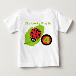 Lucky Ladybug Anpassade Birthday T-shirt