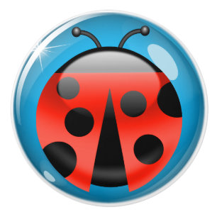 Lucky LadyBug-fack/kabinettknappar - SRF Knopp