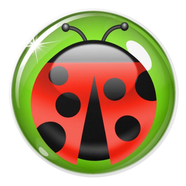 Lucky LadyBug-fack/kabinettknappar - SRF Knopp (Framsidan)