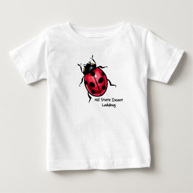 Lucky Ladybug New Hampshire State Insekt T Shirt (Framsida)