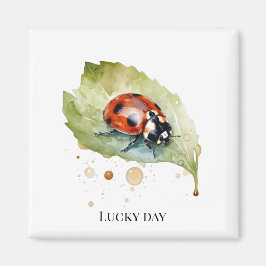 Lucky Ladybug på Löv Magnet