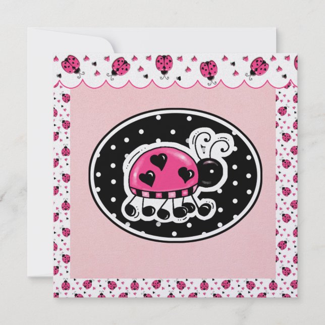 Lucky LadyBug - SRF Inbjudningar (Framsida)