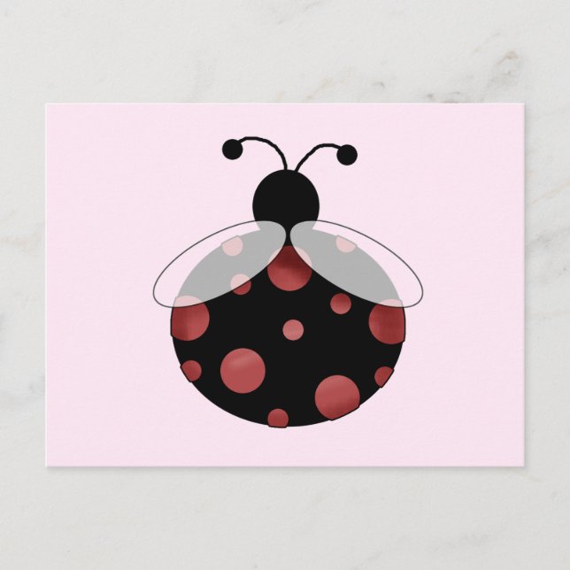 Lucky Ladybug T-shirts och Gifts Vykort (Framsida)