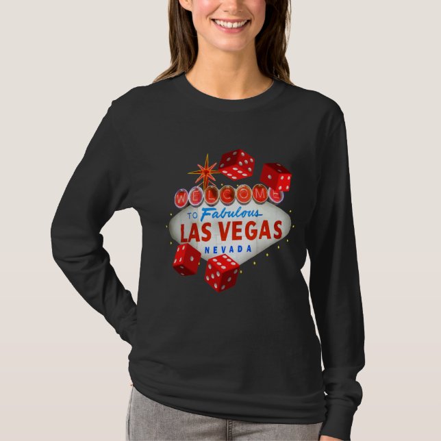 Lucky Las Vegas Långärmad T-shift T Shirt (Framsida)