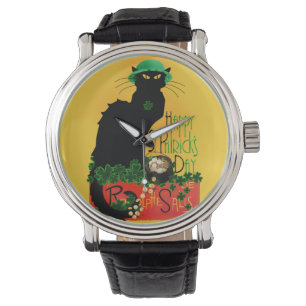 Lucky Le Chatta Noir St. Patrick's Day Armbandsur