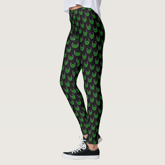 Lucky Leggings Cute St. Patrick's Leggings Kvinnor (Vänster)
