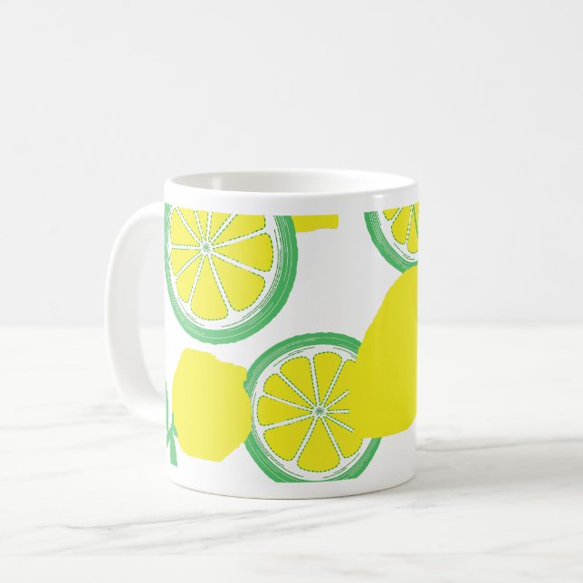 Lucky Lemons Organic Funky Coffee Tea Mugg (Framsida vänster)