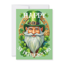 Lucky Leprechaun Gnome St patrick's day Hälsning