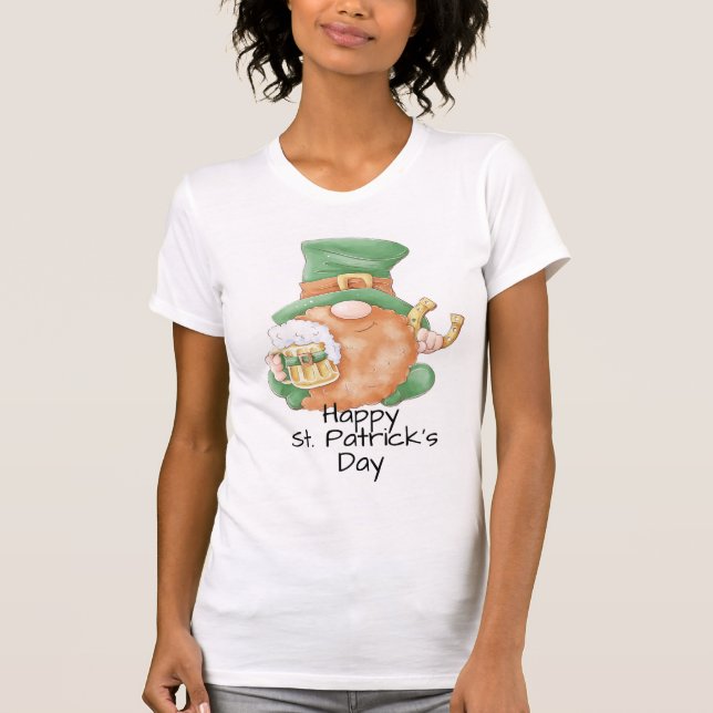 Lucky Leprechaun Gnome T Shirt (Framsida)