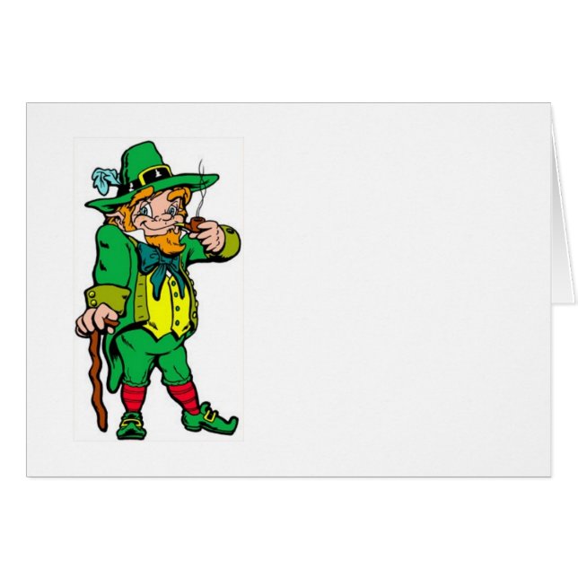 Lucky Leprechaun Hälsningskort (Framsidan Horizontal)
