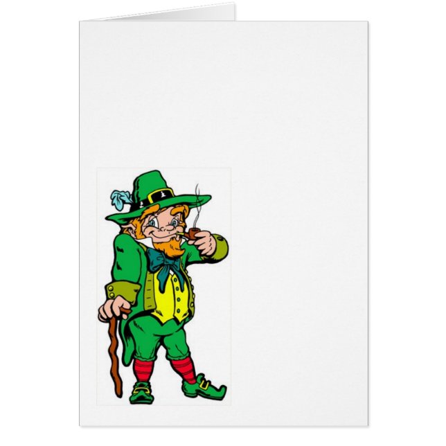 Lucky Leprechaun Hälsningskort (Framsidan)