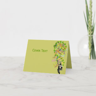 Lucky Leprechaun med Shamrocks Kort