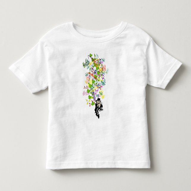 Lucky Leprechaun med Shamrocks Tee Shirt (Framsida)