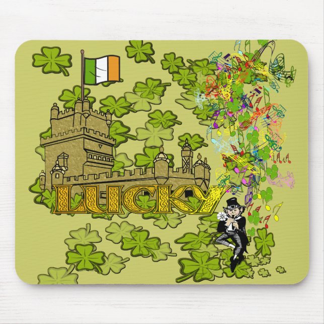 Lucky Leprechaun och Hans Irish Castle Musmatta (Framsidan)