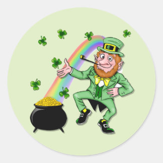 Lucky Leprechaun Runt Klistermärke