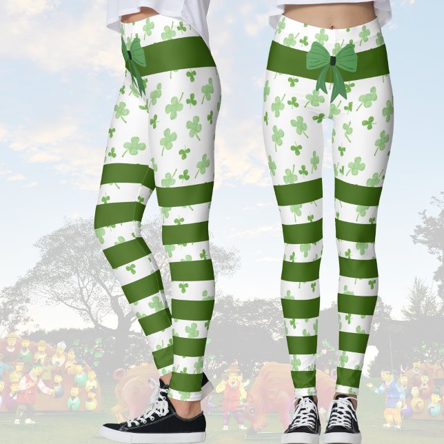 Lucky Leprechaun Socks St. Patrick's Day Leggings (Lucky Green Leprechaun Socks St. Patrick's Day Leggings)