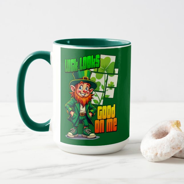 Lucky Leprechaun St Patrick’s Day Shirt – caneca Mugg (Med munk)