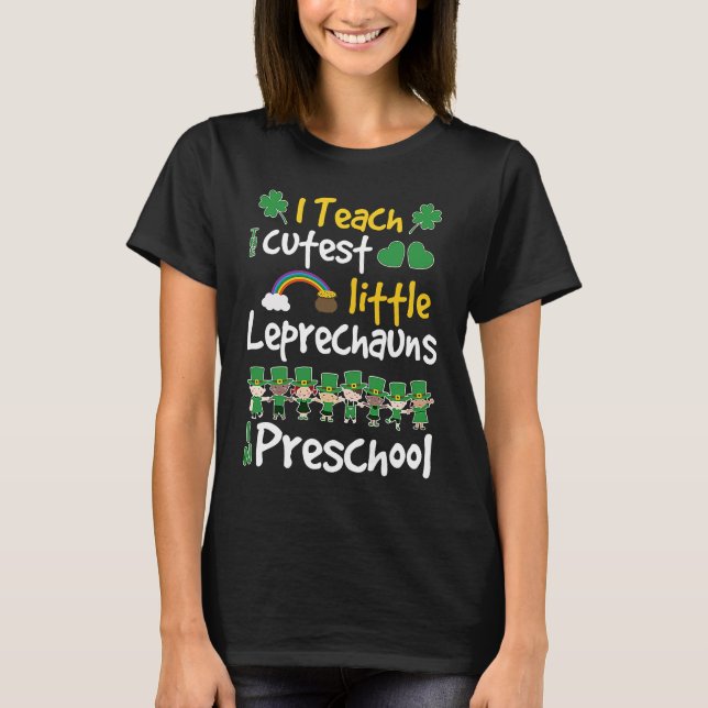 Lucky Leprechauns St Patricks Day Preschool Teache T Shirt (Framsida)