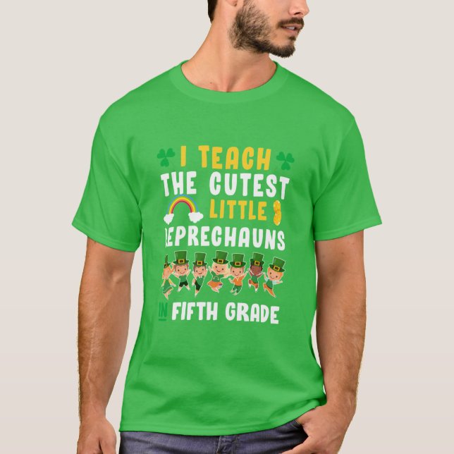 Lucky Leprechaunsar St patricks day Femte Klass Te T Shirt (Framsida)