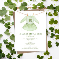 Lucky Little Dam St Patrick's Klöver Baby Shower