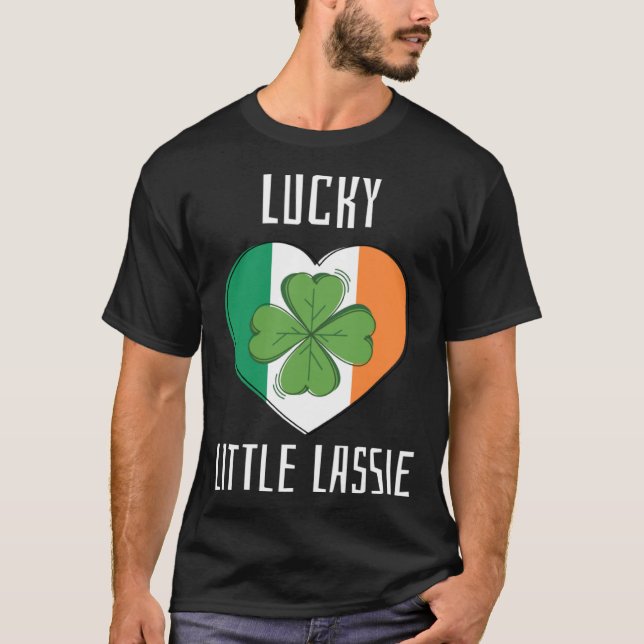 Lucky Little Lassie Teacher St Patrick's Day Party T Shirt (Framsida)