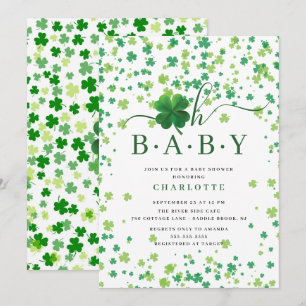 Lucky Little One Baby Shower Inbjudningar