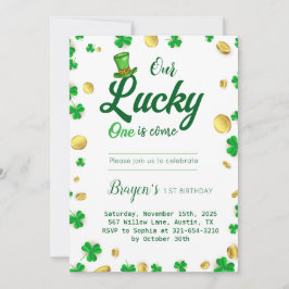 Lucky Little One - St. Patrick's Day Baby Shower Inbjudningar