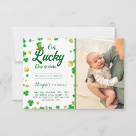 Lucky Little One - St. Patrick's Day Baby Shower Inbjudningar