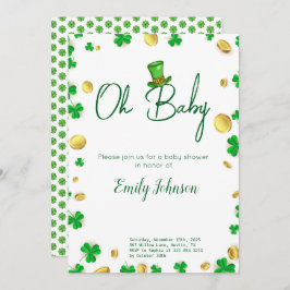 Lucky Little One - St. Patrick's Day Baby Shower Inbjudningar