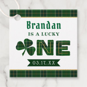 Lucky Little Shamrock 1st Birthday Gåvor Etiketter