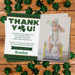 Lucky Little Shamrock 1st Birthday Photo Tack Kort