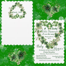 Lucky Little Shamrock 4 Löv Klöver Baby Shower