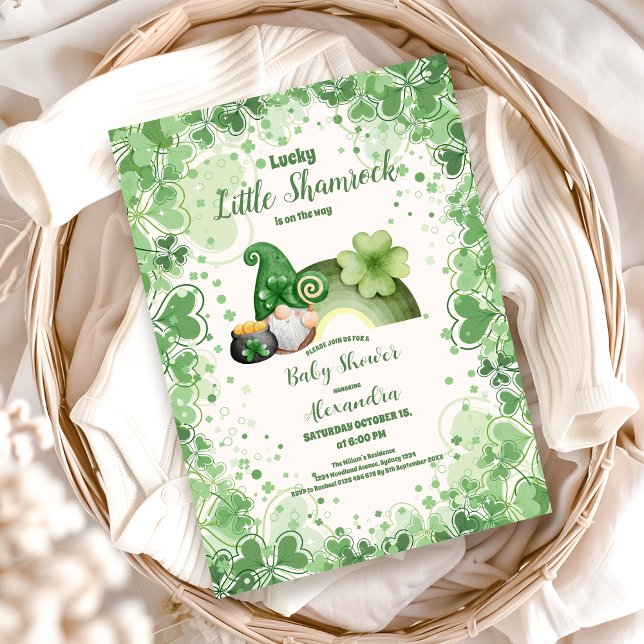 Lucky Little Shamrock Baby Shower Inbjudningar (Skapare uppladdad)