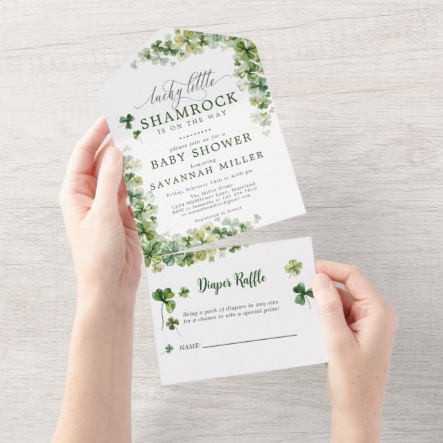 Lucky Little Shamrock Baby Shower Raffle (Avrivbar del)