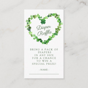 Lucky Little Shamrock Baby Shower Raffle Tilläggskort