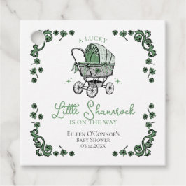 Lucky Little Shamrock St Patricks Baby Shower Gåvor Etiketter