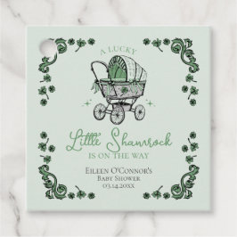 Lucky Little Shamrock St Patricks Baby Shower Gåvor Etiketter